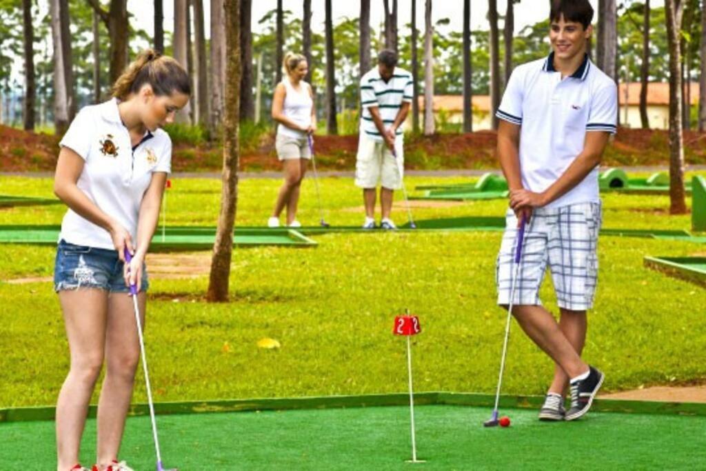 Resort&Lazer Piscinas, Beach Tenis, Bike, Golfe, Pesca, Ar, Wifi Fibra, Tv A Cabo E Lareira Агуас-ди-Санта-Барбара Экстерьер фото