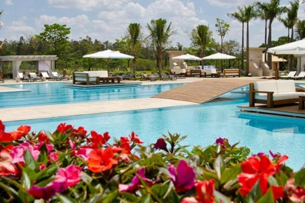 Resort&Lazer Piscinas, Beach Tenis, Bike, Golfe, Pesca, Ar, Wifi Fibra, Tv A Cabo E Lareira Агуас-ди-Санта-Барбара Экстерьер фото